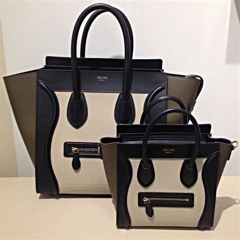 celine luggage bag dimentions|Celine nano luggage tote bag.